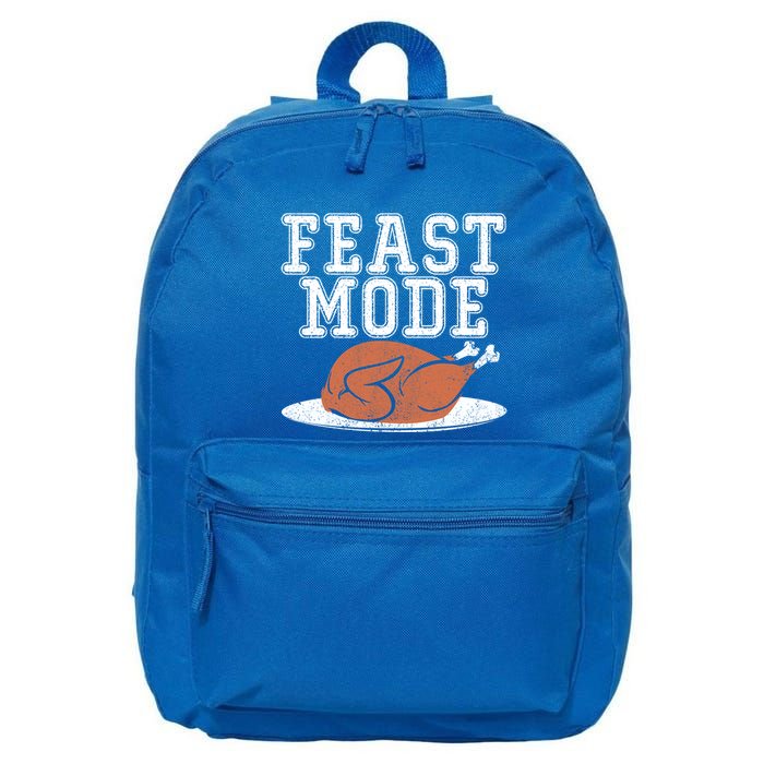 Funny Thanksgiving Turkey Feast Mode Gift 16 in Basic Backpack