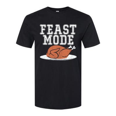 Funny Thanksgiving Turkey Feast Mode Gift Softstyle® CVC T-Shirt