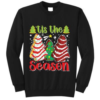 Funny Tis The Season Christmas Tree Cakes Debbie Sweatshirt