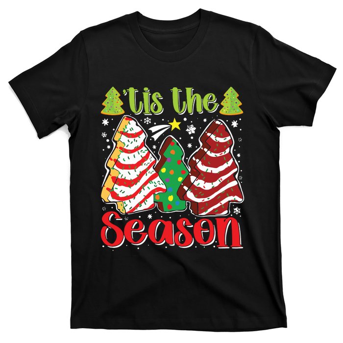 Funny Tis The Season Christmas Tree Cakes Debbie T-Shirt