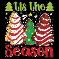 Funny Tis The Season Christmas Tree Cakes Debbie Drawstring Bag