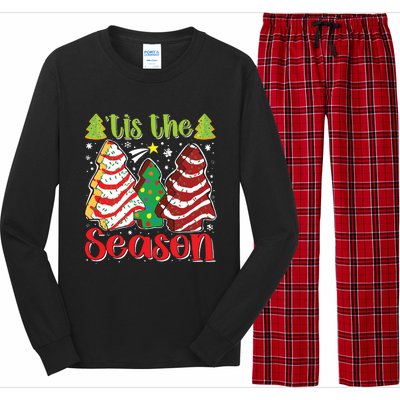 Funny Tis The Season Christmas Tree Cakes Debbie Long Sleeve Pajama Set