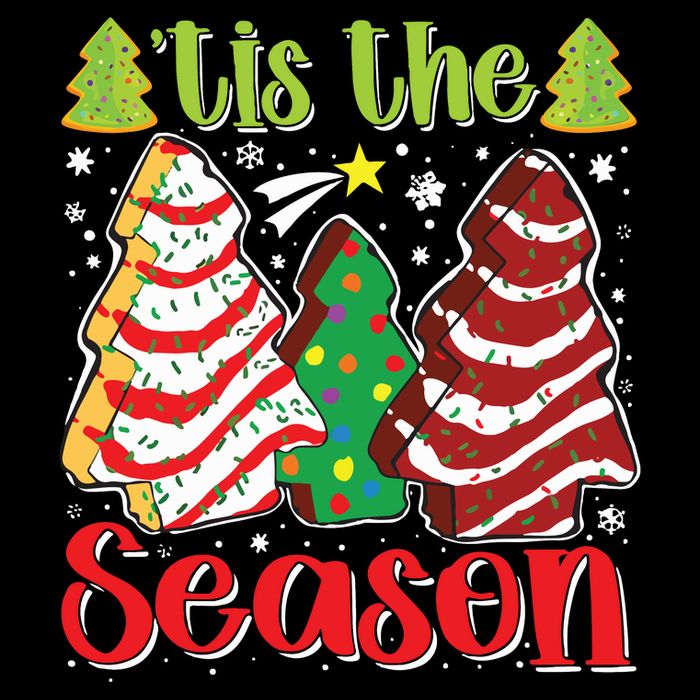 Funny Tis The Season Christmas Tree Cakes Debbie 16 in Basic Backpack