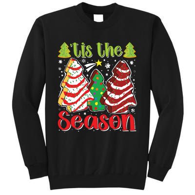 Funny Tis The Season Christmas Tree Cakes Debbie Tall Sweatshirt