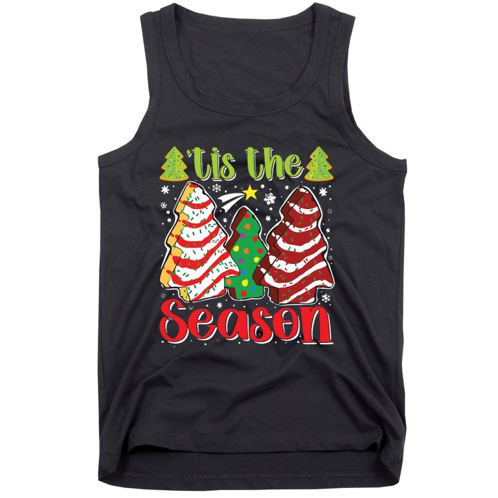 Funny Tis The Season Christmas Tree Cakes Debbie Tank Top