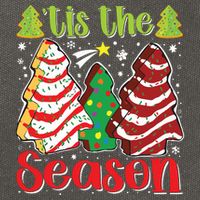 Funny Tis The Season Christmas Tree Cakes Debbie Cotton Canvas Backpack