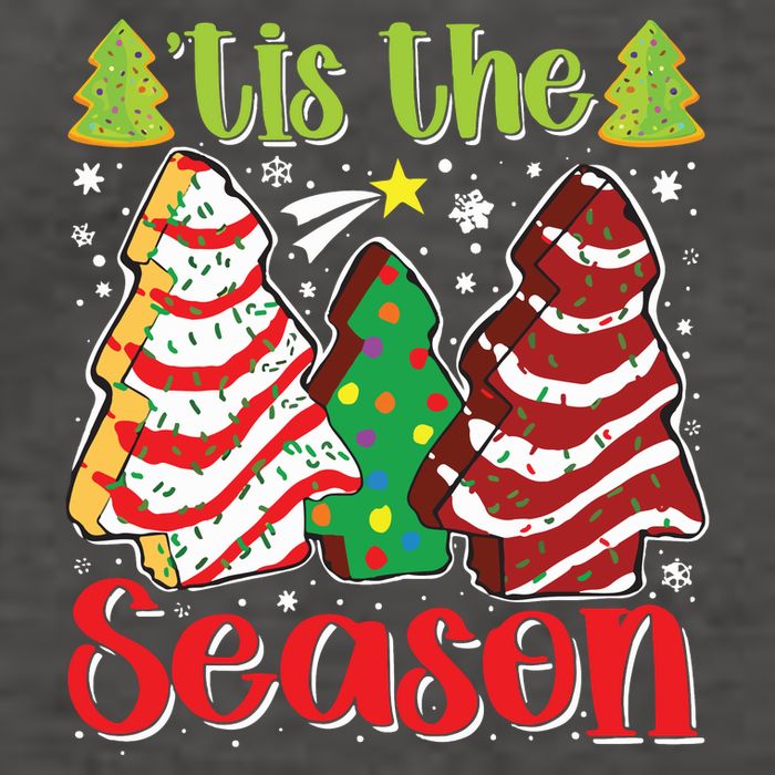 Funny Tis The Season Christmas Tree Cakes Debbie Vector Backpack