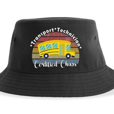 Funny Transport Technician Certified Chaos School Bus Sustainable Bucket Hat