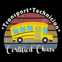 Funny Transport Technician Certified Chaos School Bus Baby Bodysuit