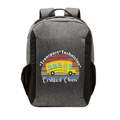 Funny Transport Technician Certified Chaos School Bus Vector Backpack