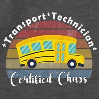 Funny Transport Technician Certified Chaos School Bus Vector Backpack