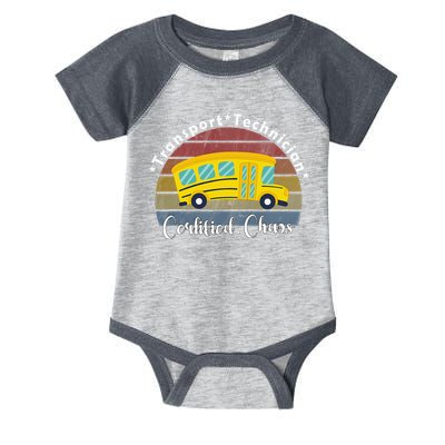 Funny Transport Technician Certified Chaos School Bus Infant Baby Jersey Bodysuit