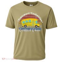 Funny Transport Technician Certified Chaos School Bus Performance Shirt