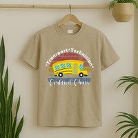 Funny Transport Technician Certified Chaos School Bus T-Shirt