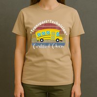 Funny Transport Technician Certified Chaos School Bus T-Shirt