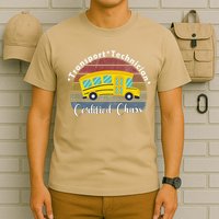 Funny Transport Technician Certified Chaos School Bus T-Shirt