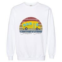 Funny Transport Technician Certified Chaos School Bus Garment-Dyed Sweatshirt