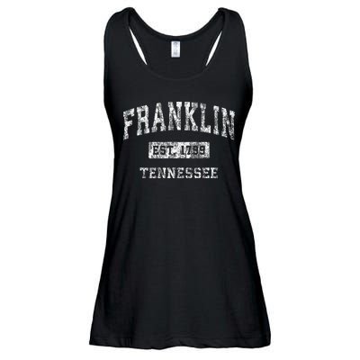 Franklin Tennessee Tn Vintage Established Ladies Essential Flowy Tank