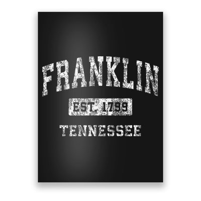 Franklin Tennessee Tn Vintage Established Poster
