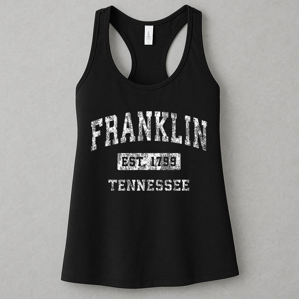 Franklin Tennessee Tn Vintage Established Womens Tank Top