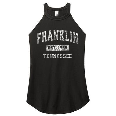 Franklin Tennessee Tn Vintage Established Women's Perfect Tri Rocker Tank