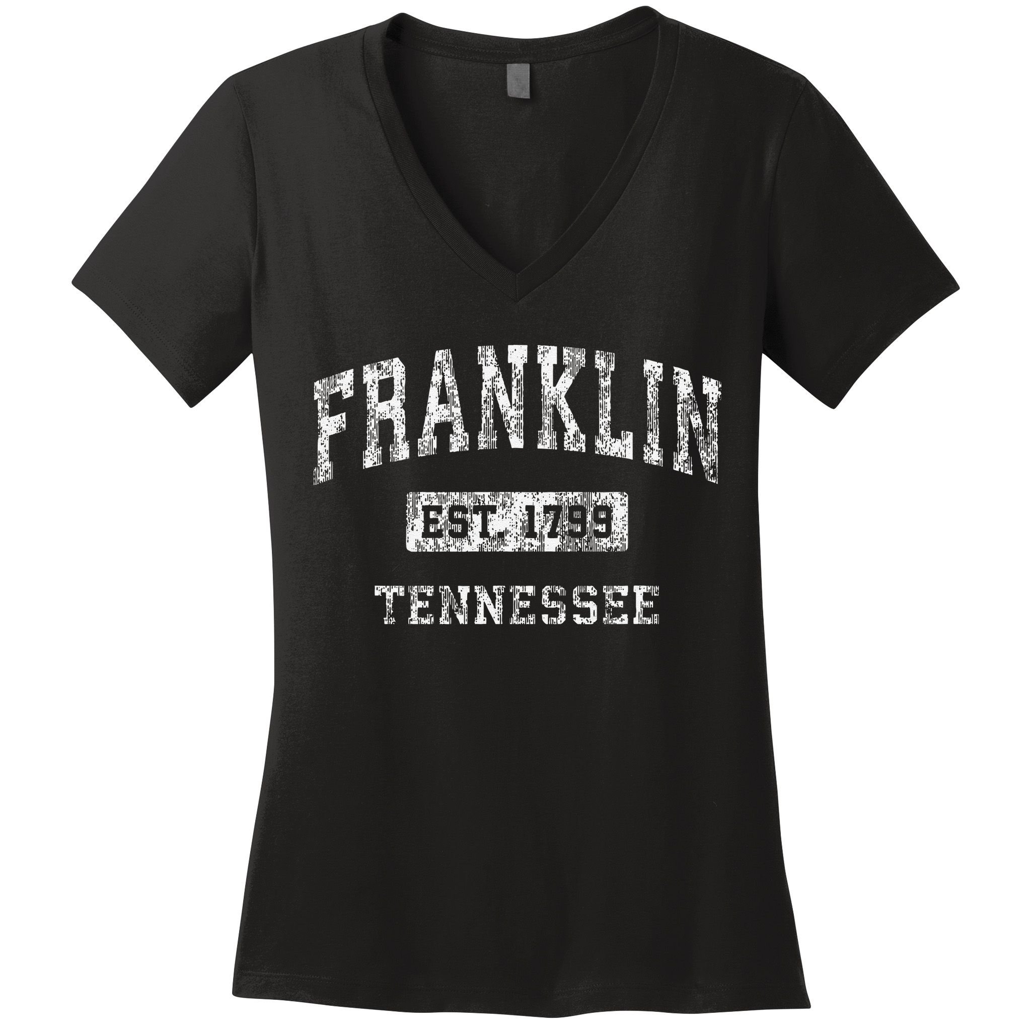 Franklin Tennessee Tn Vintage Established Women's V-Neck T-Shirt