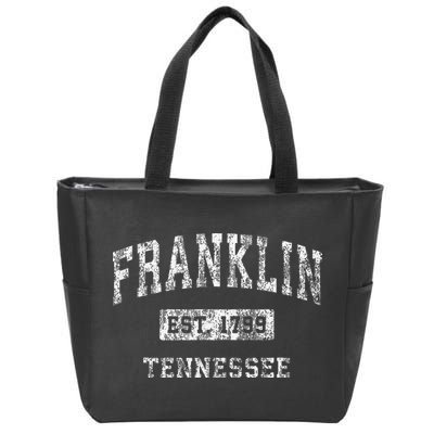 Franklin Tennessee Tn Vintage Established Zip Tote Bag