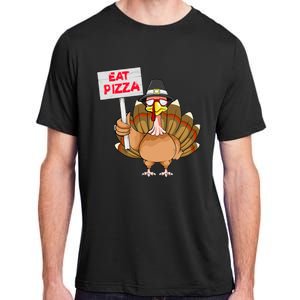 Funny Thanksgiving Turkey Pizza Sign Adult ChromaSoft Performance T-Shirt