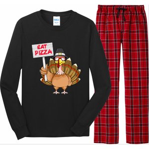 Funny Thanksgiving Turkey Pizza Sign Long Sleeve Pajama Set