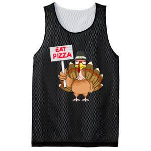 Funny Thanksgiving Turkey Pizza Sign Mesh Reversible Basketball Jersey Tank