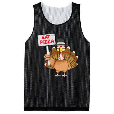 Funny Thanksgiving Turkey Pizza Sign Mesh Reversible Basketball Jersey Tank