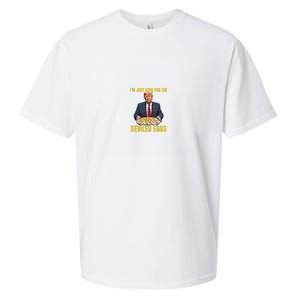 Funny Trump Thanksgiving IM Just Here For The Deviled Eggs Sueded Cloud Jersey T-Shirt