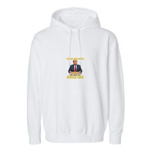 Funny Trump Thanksgiving IM Just Here For The Deviled Eggs Garment-Dyed Fleece Hoodie