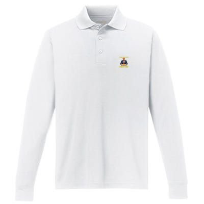 Funny Trump Thanksgiving IM Just Here For The Deviled Eggs Performance Long Sleeve Polo