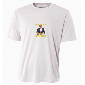 Funny Trump Thanksgiving IM Just Here For The Deviled Eggs Cooling Performance Crew T-Shirt