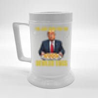 Funny Trump Thanksgiving IM Just Here For The Deviled Eggs Beer Stein