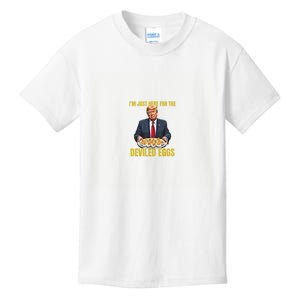 Funny Trump Thanksgiving IM Just Here For The Deviled Eggs Kids T-Shirt