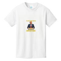 Funny Trump Thanksgiving IM Just Here For The Deviled Eggs Kids T-Shirt