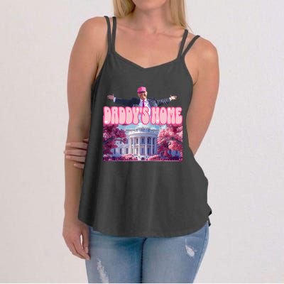 Funny Trump Take America Back DaddyS Home Trump Pink 2024 Women's Strappy Tank