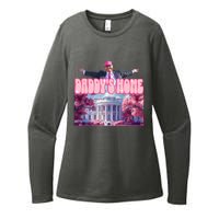 Funny Trump Take America Back DaddyS Home Trump Pink 2024 Womens CVC Long Sleeve Shirt