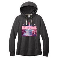 Funny Trump Take America Back DaddyS Home Trump Pink 2024 Women's Fleece Hoodie