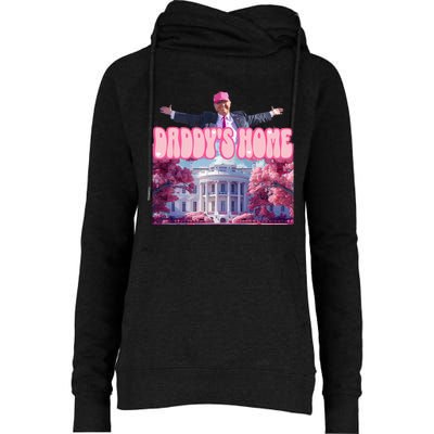 Funny Trump Take America Back DaddyS Home Trump Pink 2024 Womens Funnel Neck Pullover Hood