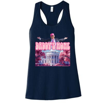 Funny Trump Take America Back DaddyS Home Trump Pink 2024 Women's Racerback Tank