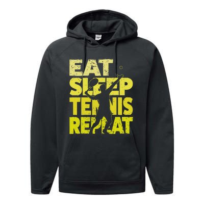 Funny Tennisplayer & Tennis Performance Fleece Hoodie