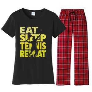 Funny Tennisplayer & Tennis Women's Flannel Pajama Set