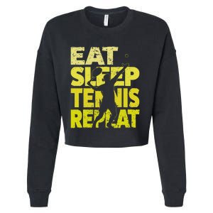 Funny Tennisplayer & Tennis Cropped Pullover Crew