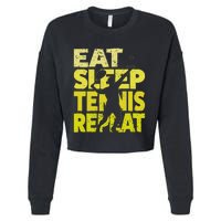 Funny Tennisplayer & Tennis Cropped Pullover Crew