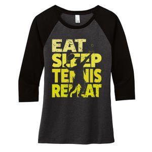 Funny Tennisplayer & Tennis Women's Tri-Blend 3/4-Sleeve Raglan Shirt