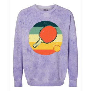 Funny Table Tennis Design For Men Women Ping Pong Players Colorblast Crewneck Sweatshirt