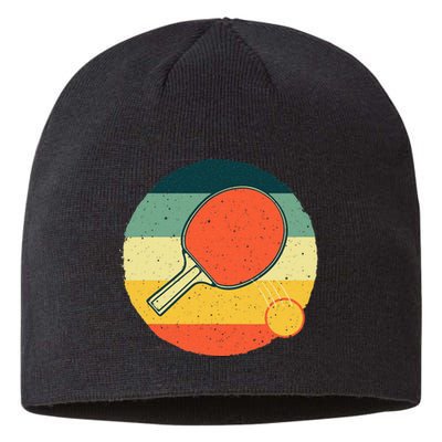 Funny Table Tennis Design For Men Women Ping Pong Players Sustainable Beanie